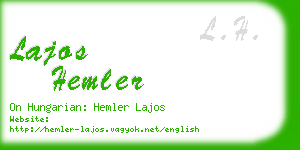 lajos hemler business card